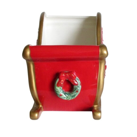 Fitz and Floyd Festive Bells Christmas Sleigh Holiday Home Decor - Picture 3 of 9